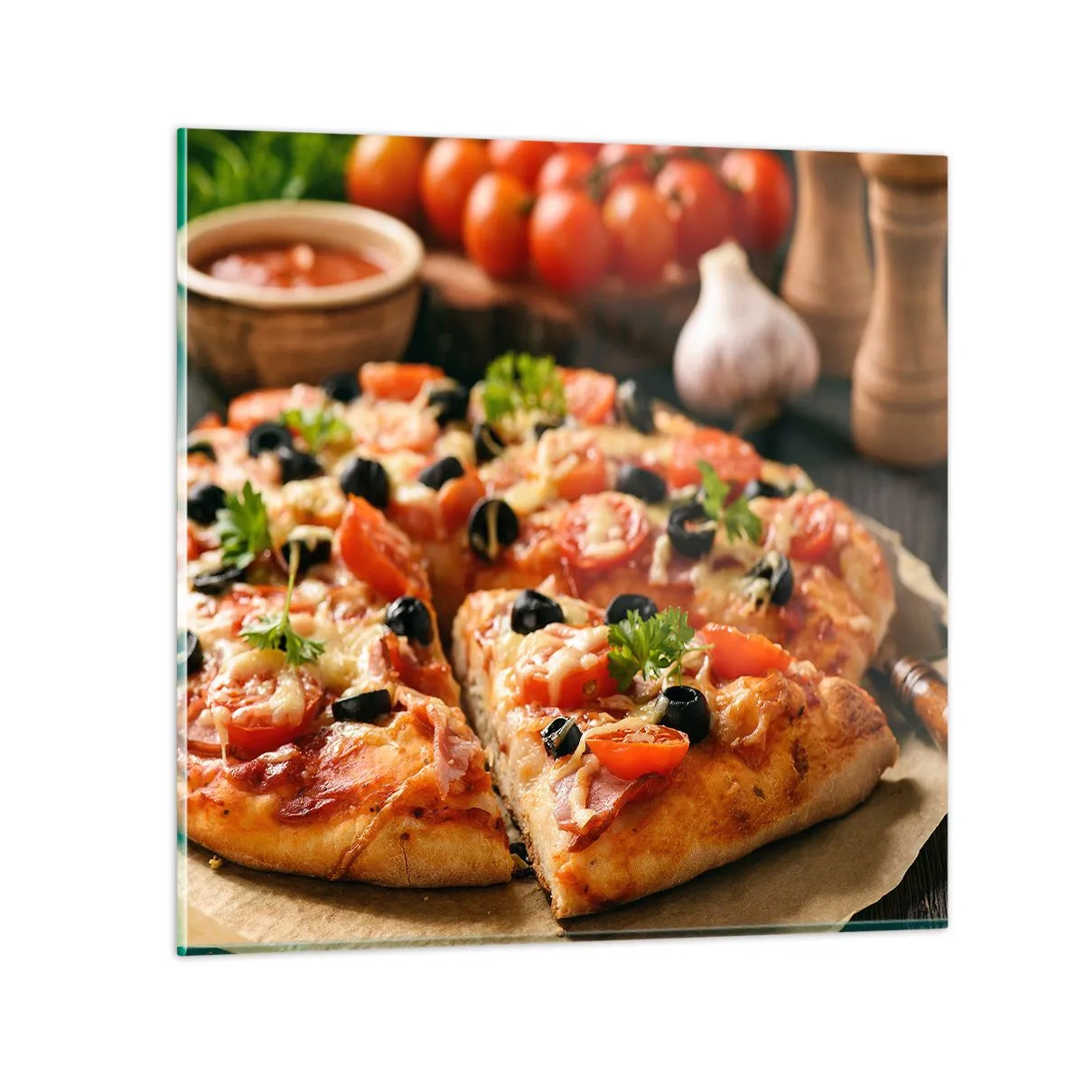 Obraz na szkle - Znów ci się upiekło - 50x50 cm