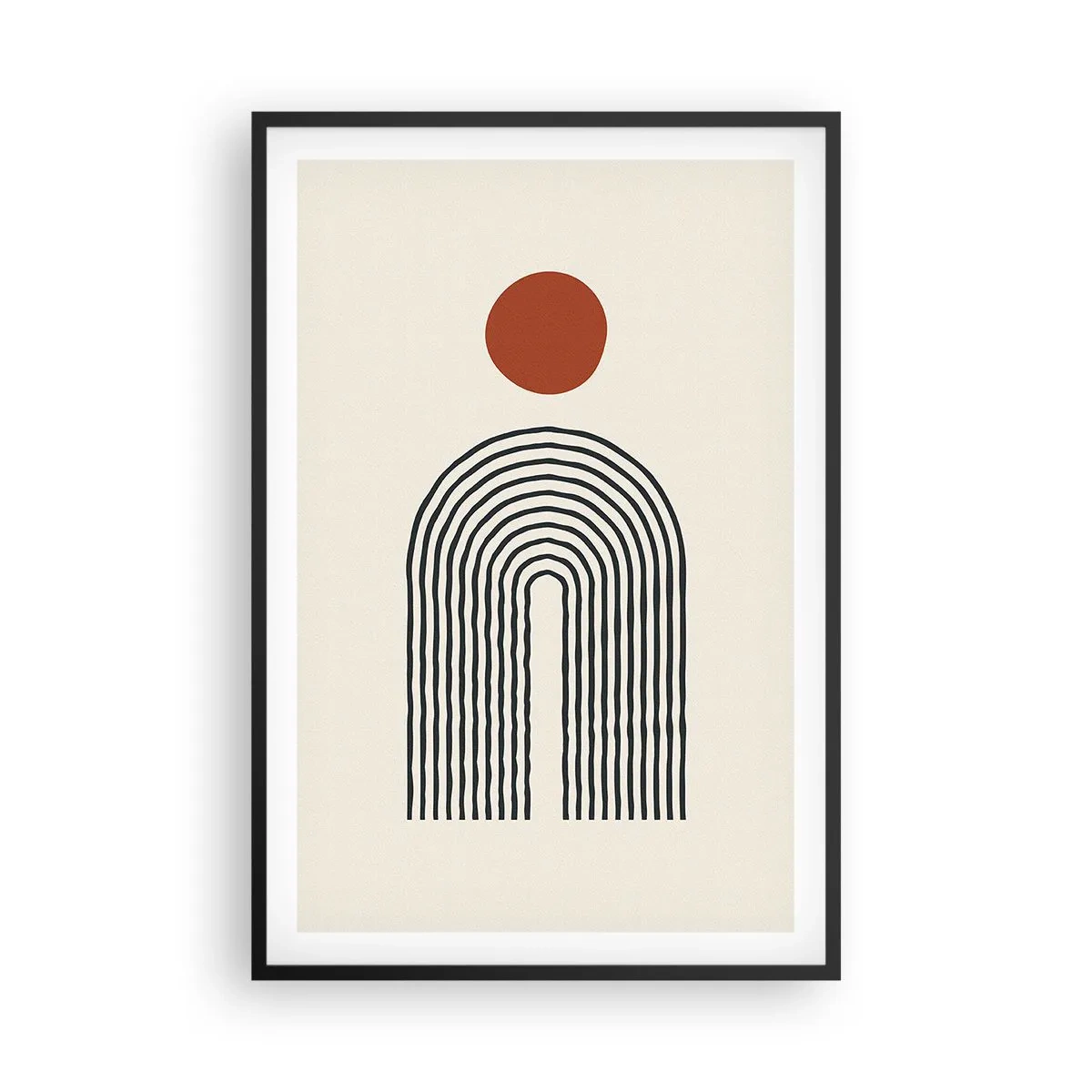 Plakat w czarnej ramie - Magnetyzm kształtów i barw - 61x91 cm