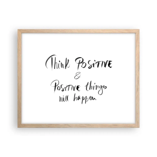 Plakat w ramie jasny dąb - Jak żyć? - 50x40 cm