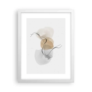Plakat w białej ramie - Powietrzne paciorki - 30x40 cm