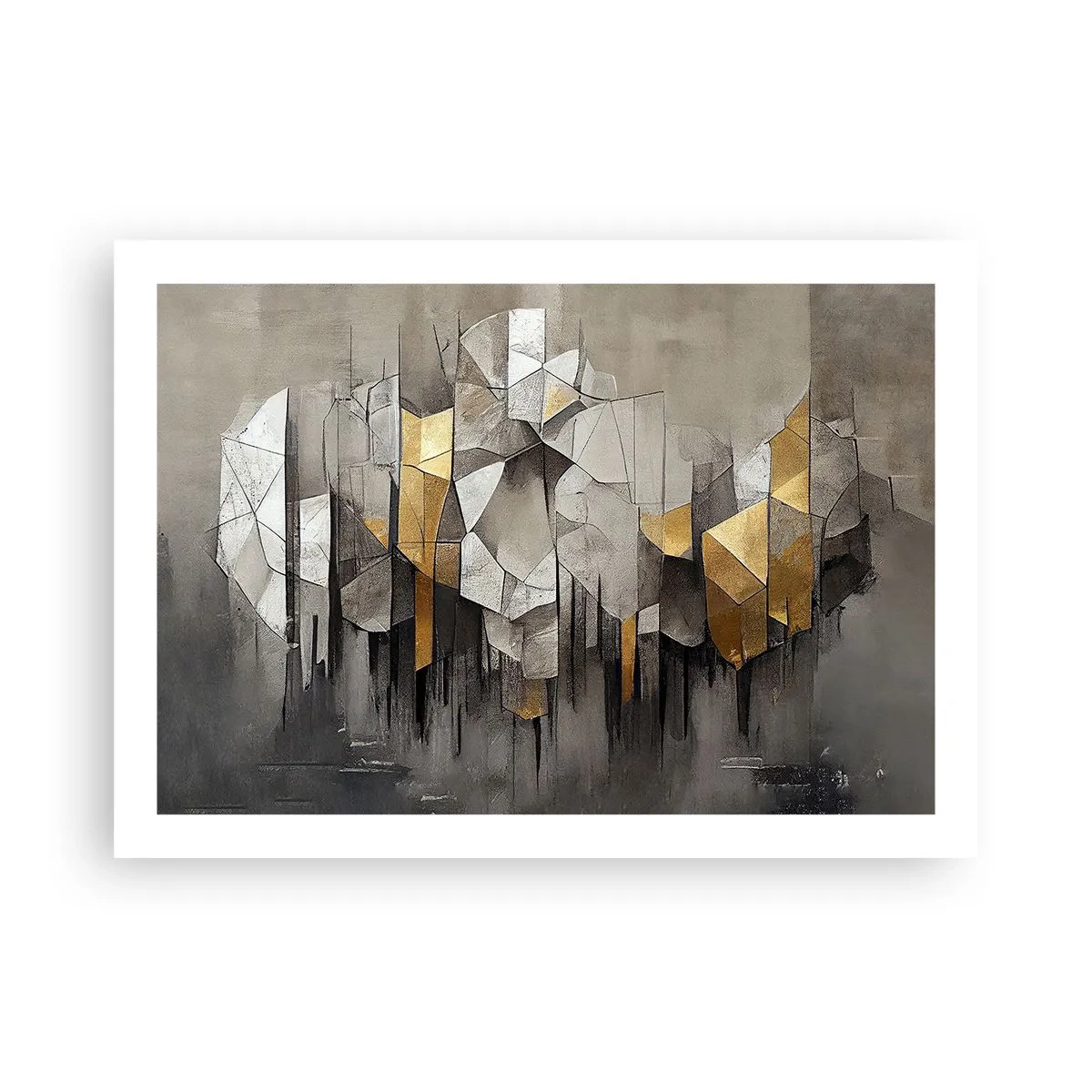 Plakat - Kompozycja z lodu i światła - 70x50 cm