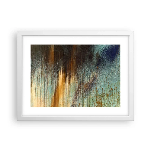 Plakat w białej ramie - Nieprzypadkowa barwna kompozycja - 40x30 cm
