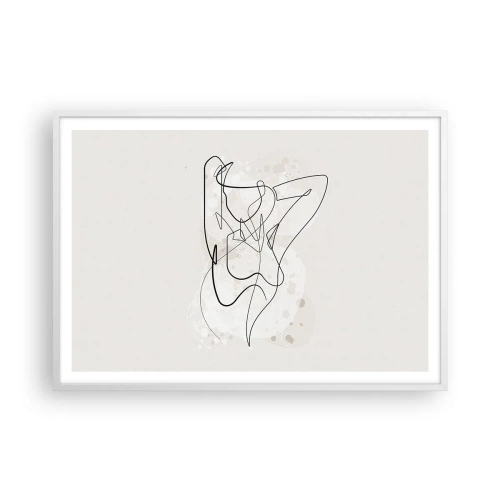 Plakat w białej ramie - Sztuka uwodzenia - 100x70 cm