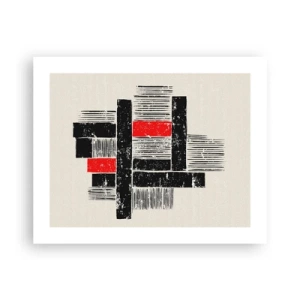 Plakat - Czerwone i czarne - 50x40 cm