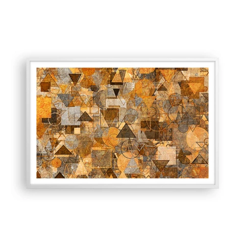 Plakat w białej ramie - Świat ujęty w formę - 91x61 cm