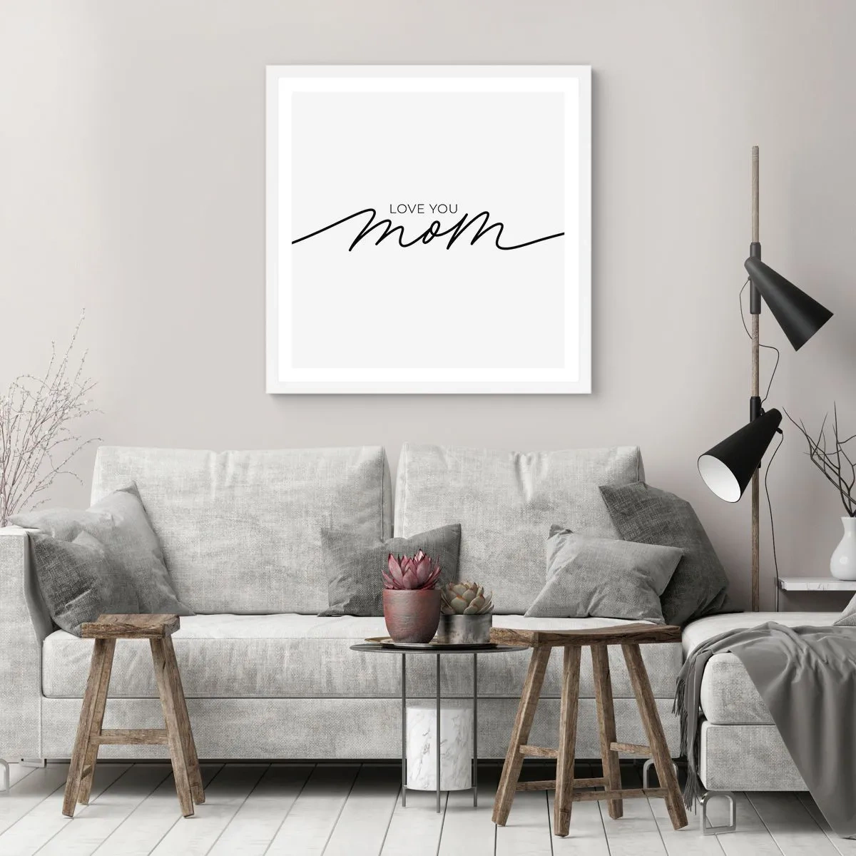 Plakat w białej ramie - Wielkie wzruszenie - 30x30 cm