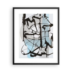 Plakat w czarnej ramie - Mimo wszystko błękitny - 40x50 cm