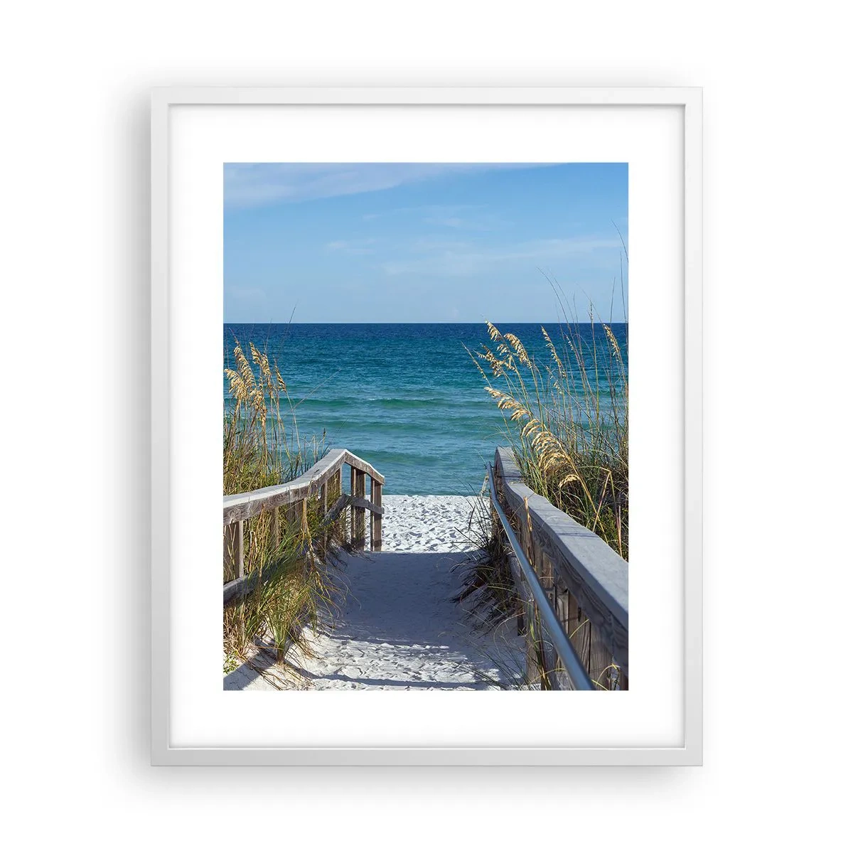 Plakat w białej ramie - W słońcu, na wietrze - 40x50 cm