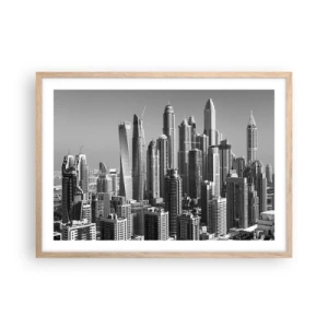 Plakat w ramie jasny dąb - Miasto nad pustynią - 70x50 cm