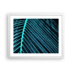 Plakat w białej ramie - Faktura zieleni - 50x40 cm