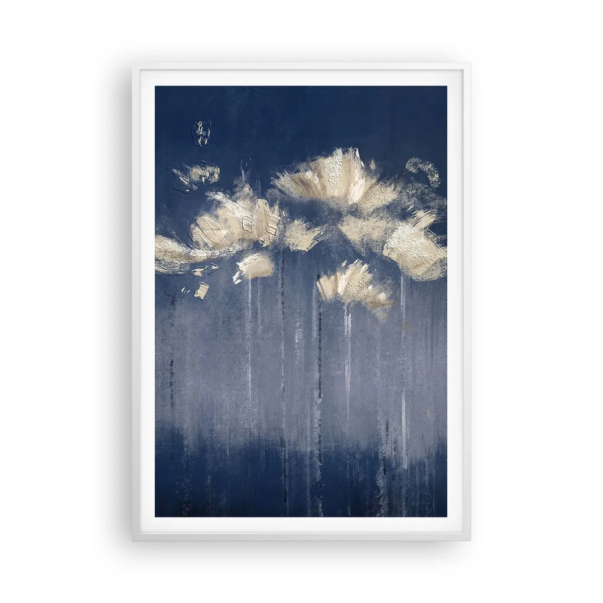 Plakat w białej ramie - Jak płatki na wietrze - 70x100 cm