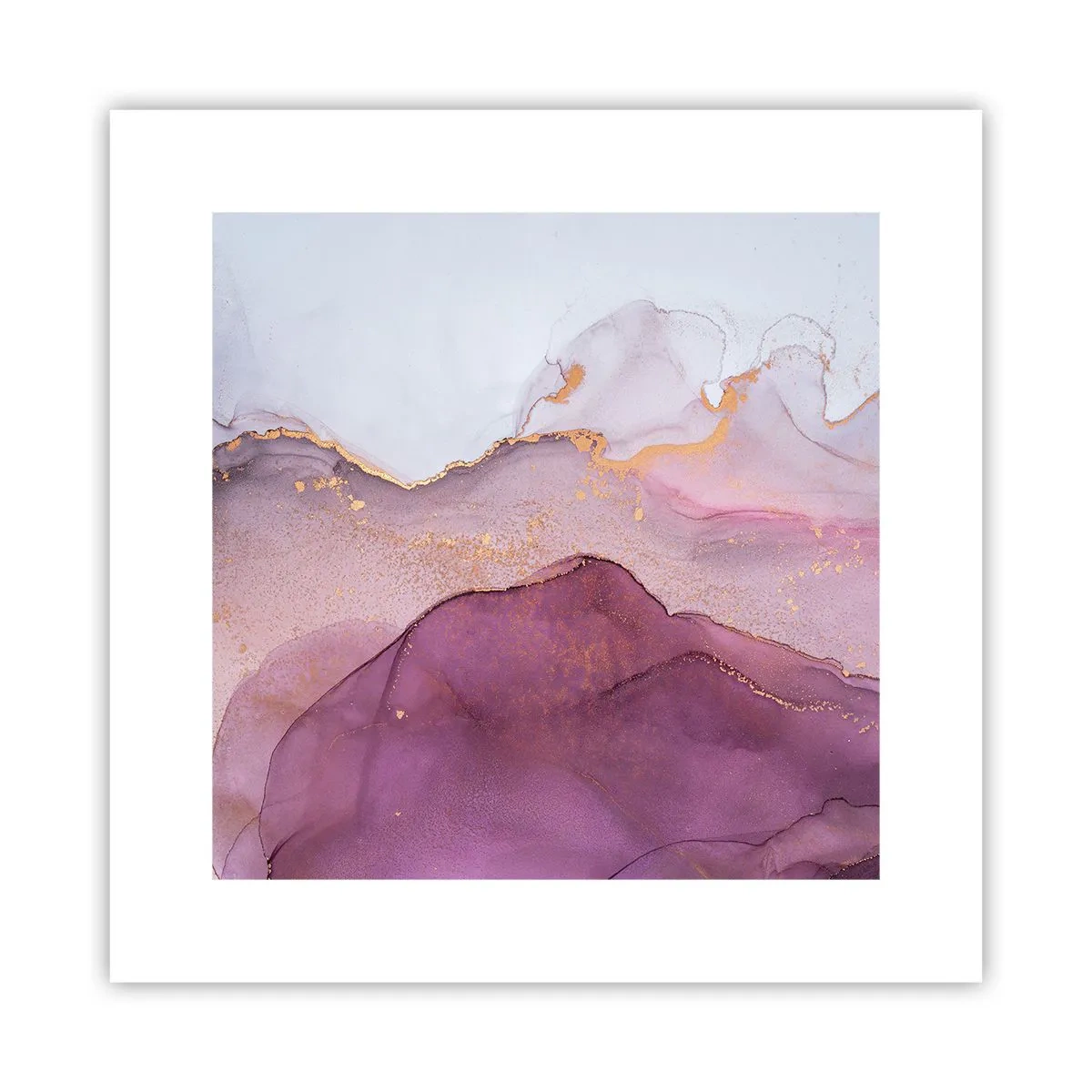 Plakat - Fale lila i fioletu - 30x30 cm