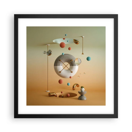 Plakat w czarnej ramie - Wszystko się zdarzyć może - 40x40 cm