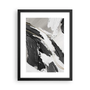 Plakat w czarnej ramie - Abstrakcja z rozmachem - 30x40 cm