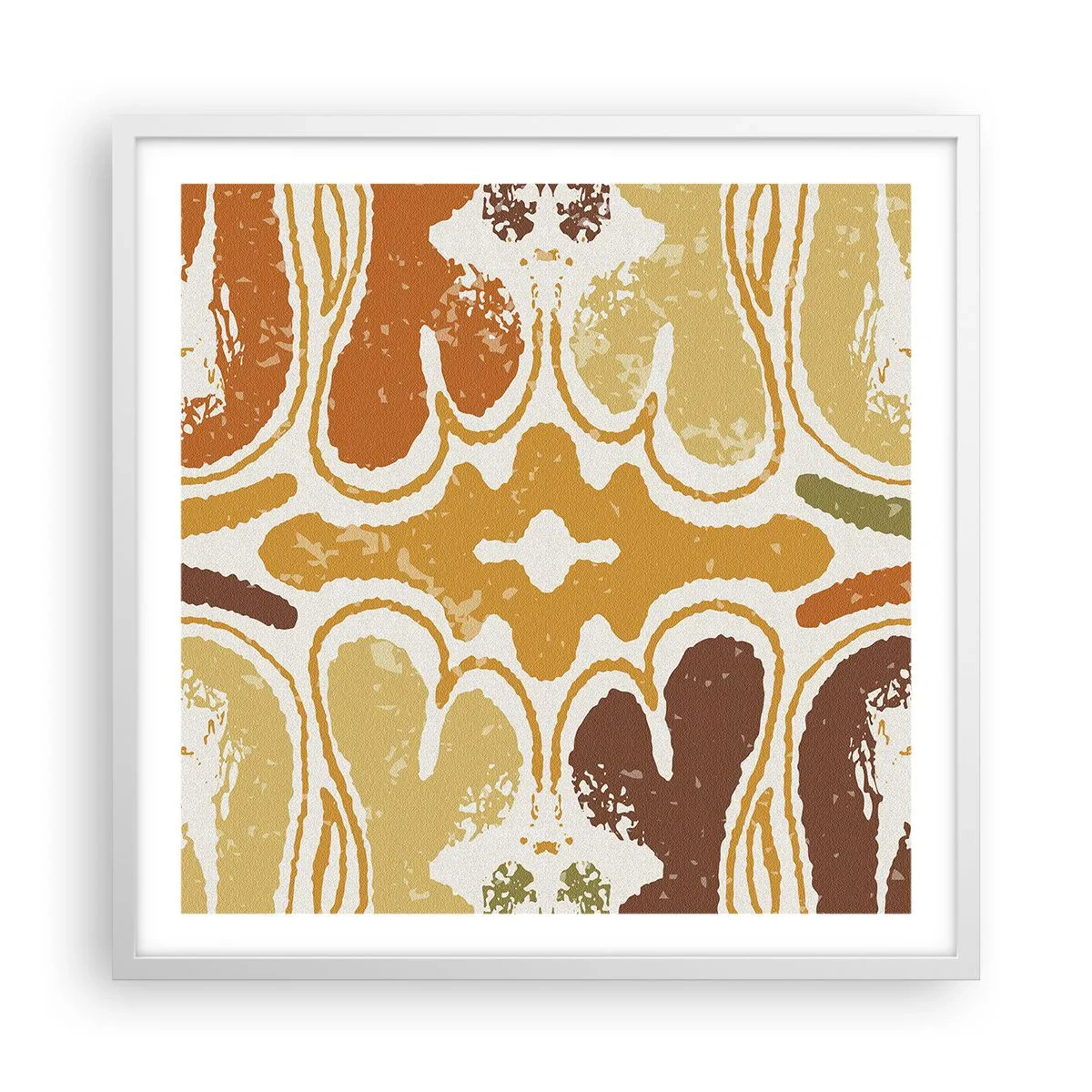 Plakat w białej ramie - Abstrakcja sentymentalna - 60x60 cm