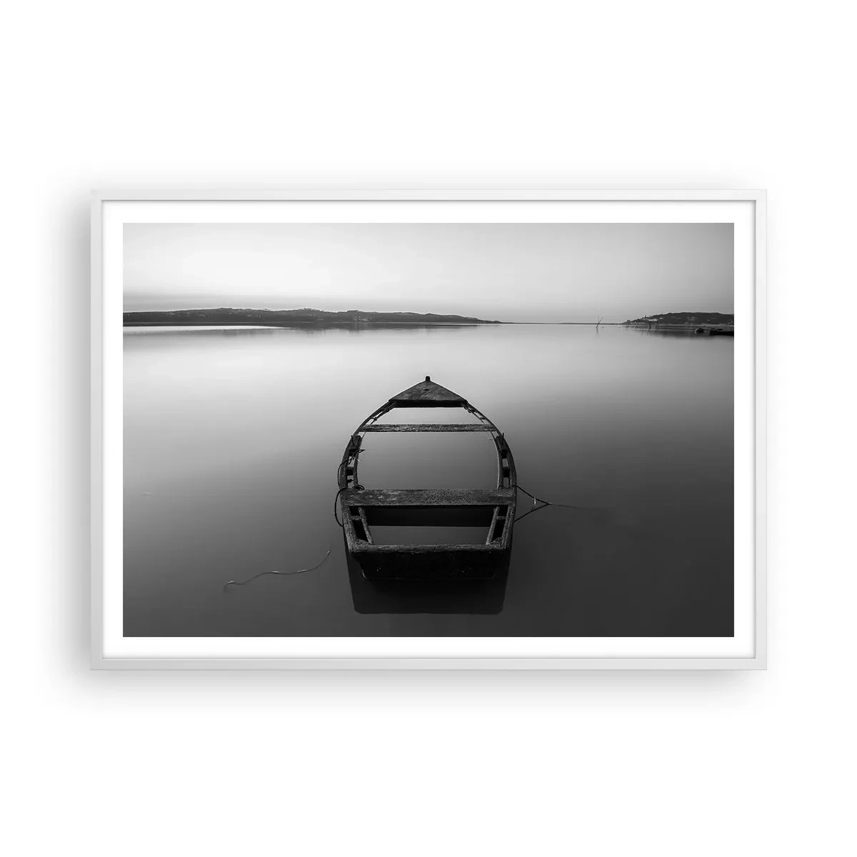 Plakat w białej ramie - Tęsknota i melancholia - 100x70 cm