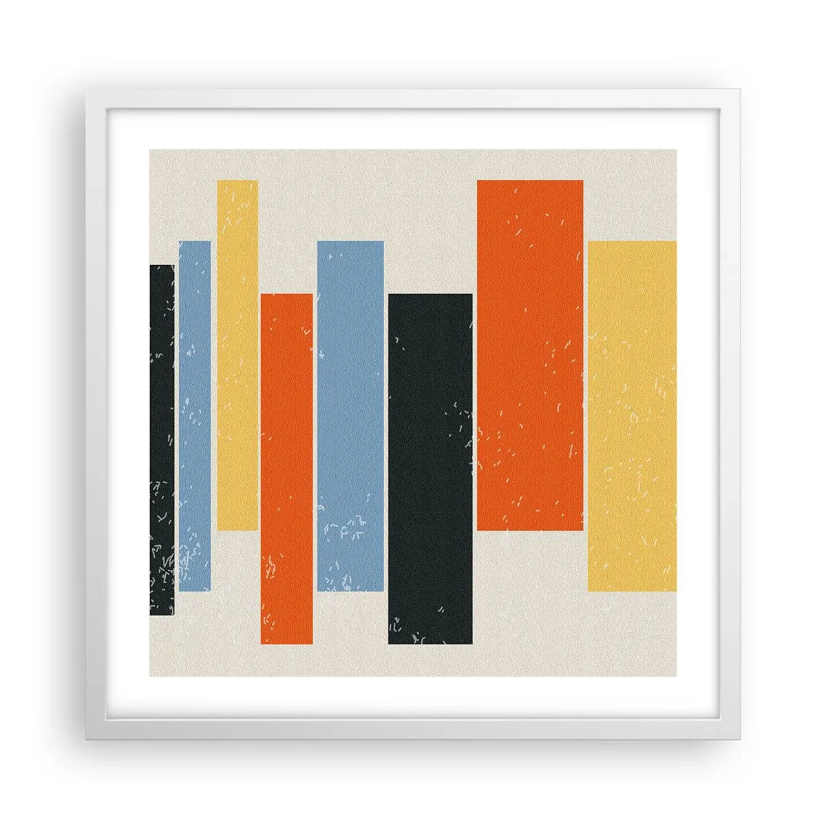 Plakat w białej ramie - Zapis muzyki - 50x50 cm