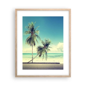 Plakat w ramie jasny dąb - Wakacje czas zacząć - 40x50 cm