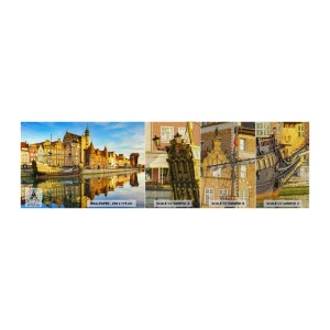 Fototapeta Próbka Premium Canvas - Lustrzane odbicie przeszłości - Miasto, Gdańsk, Architektura - 100x30 cm