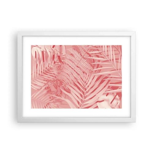 Plakat w białej ramie - Różowy koncept - 40x30 cm