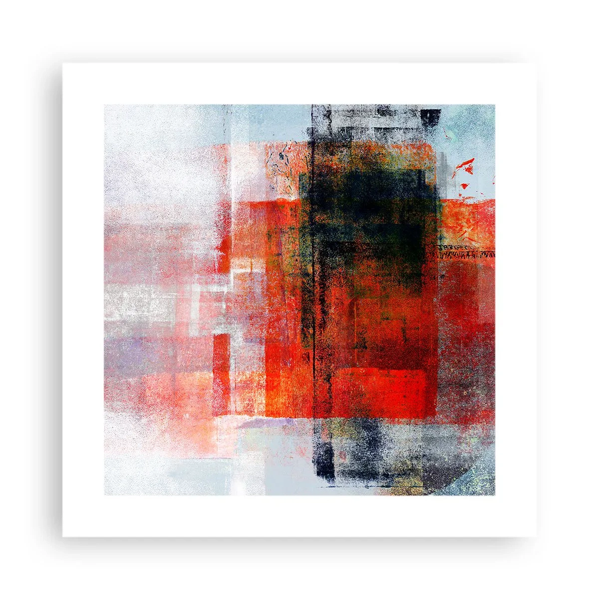 Plakat - Kompozycja rozżarzona - 40x40 cm