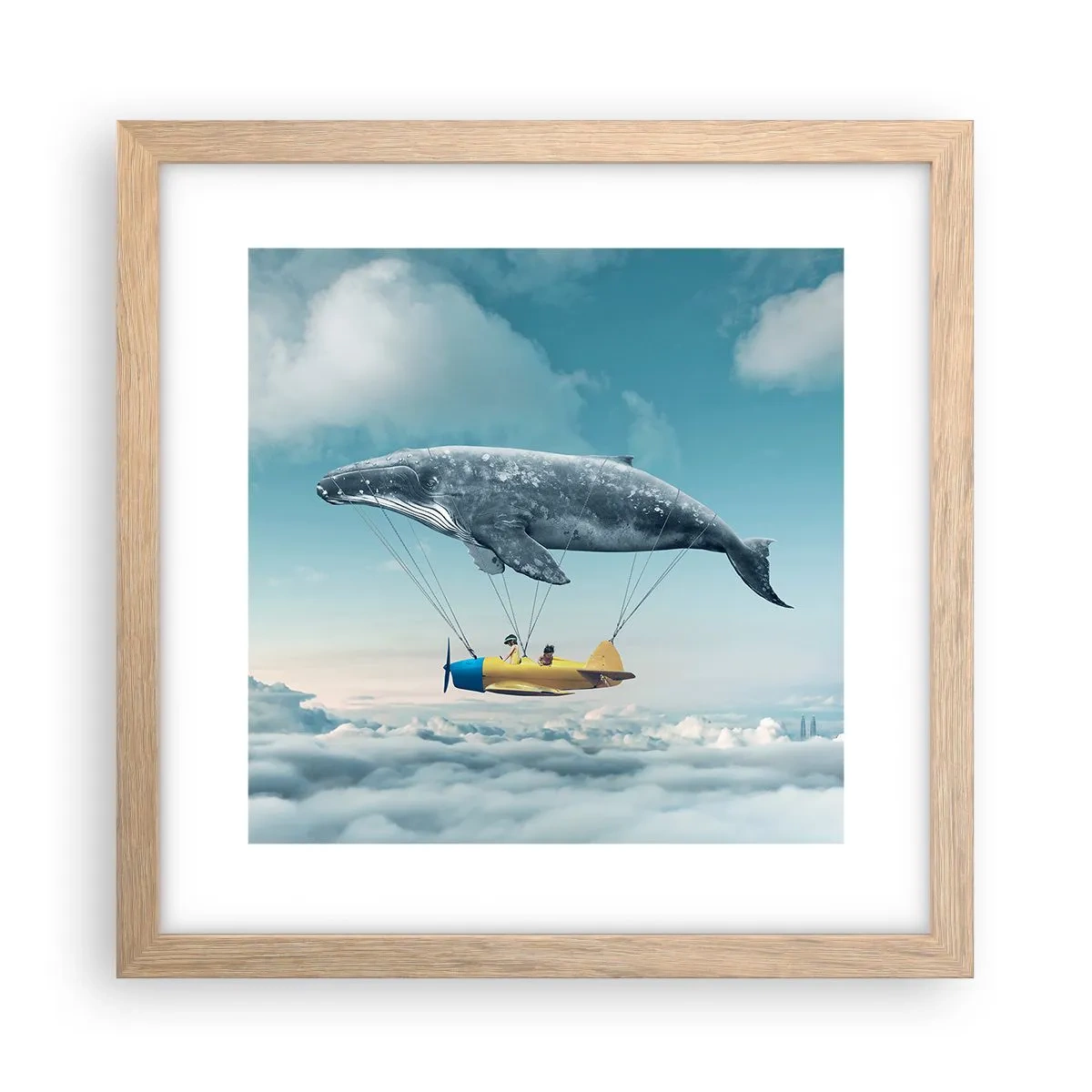 Plakat w ramie jasny dąb - Dlaczego nie? - 30x30 cm