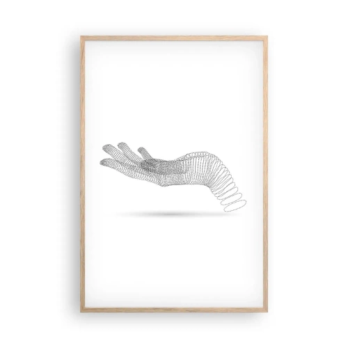 Plakat w ramie jasny dąb - Sprężysta dłoń - 61x91 cm