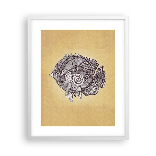 Plakat w białej ramie - Z oceanu ornamentów - 40x50 cm