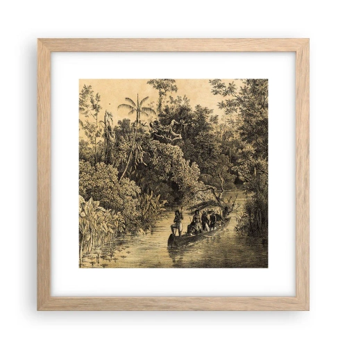 Plakat w ramie jasny dąb - Wyprawa do źródła - 30x30 cm