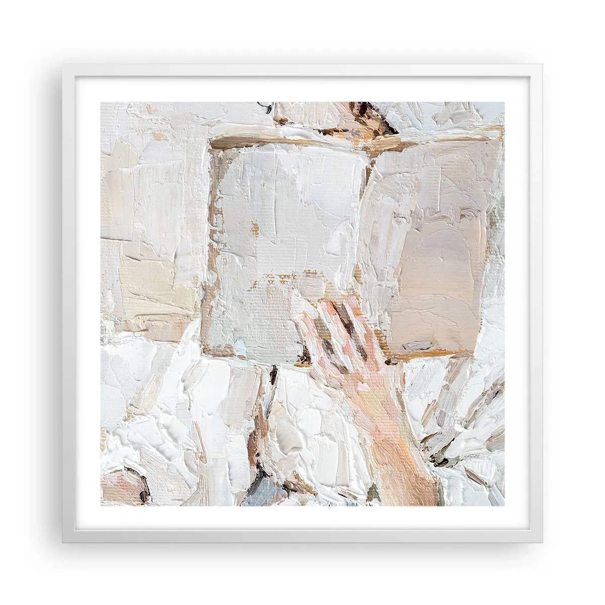 Plakat w białej ramie - W innym świecie - 60x60 cm