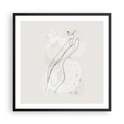 Plakat w czarnej ramie - Pobłądzić spojrzeniem - 60x60 cm