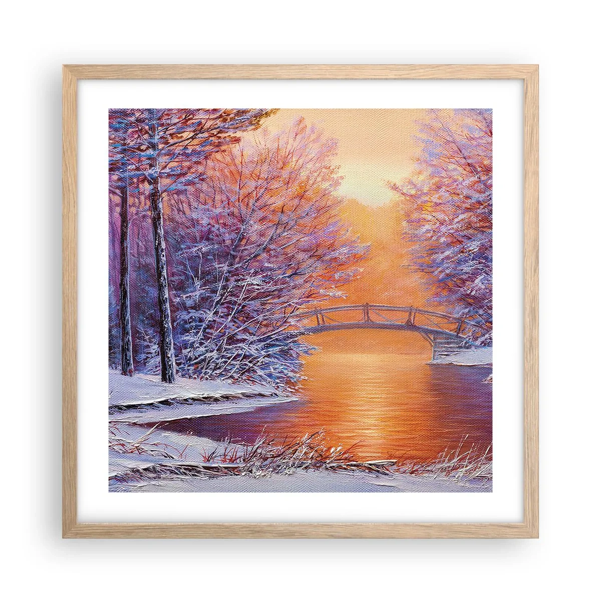 Plakat w ramie jasny dąb - Spotkajmy się tu - 50x50 cm