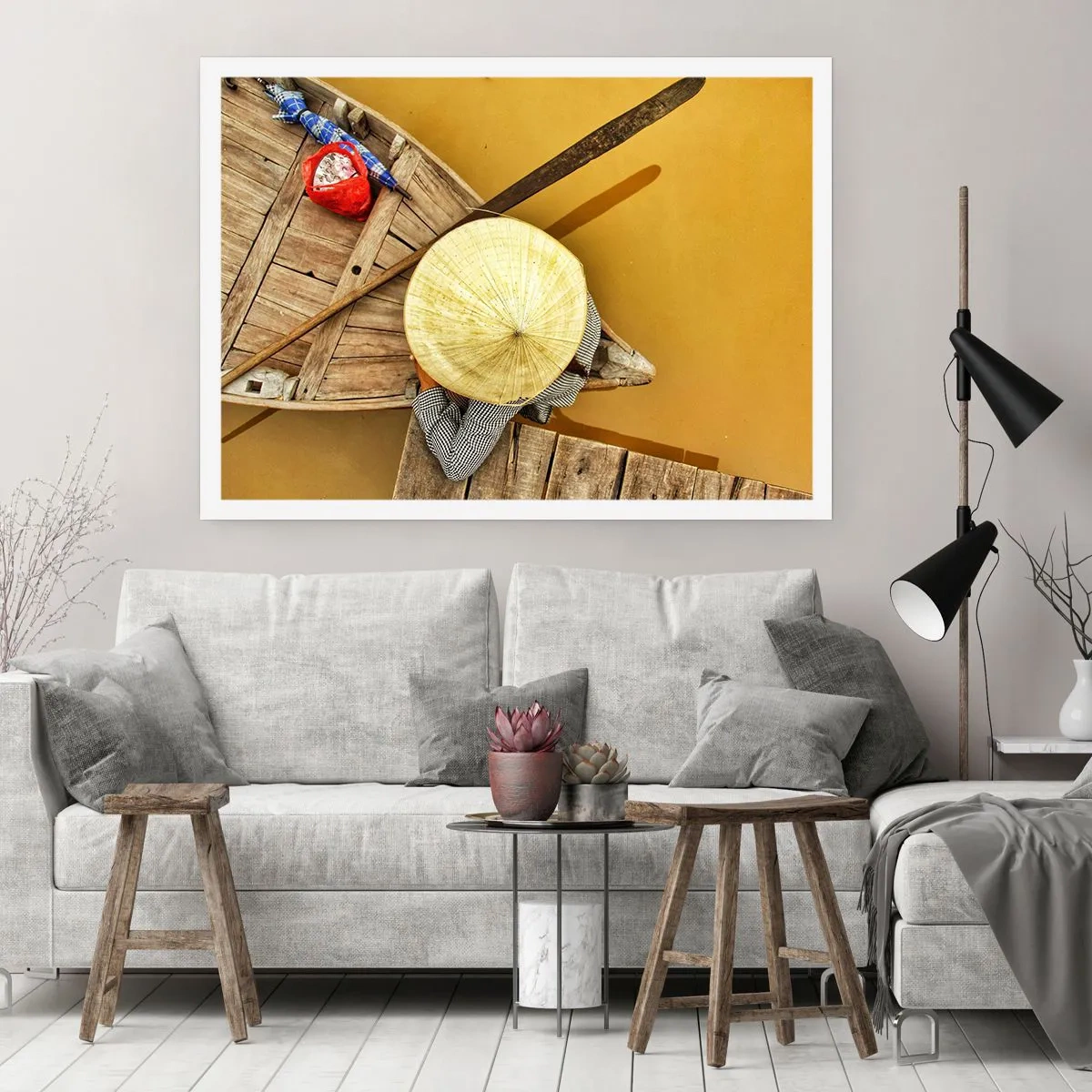 Plakat - Życie na żółtej rzece - 50x40 cm