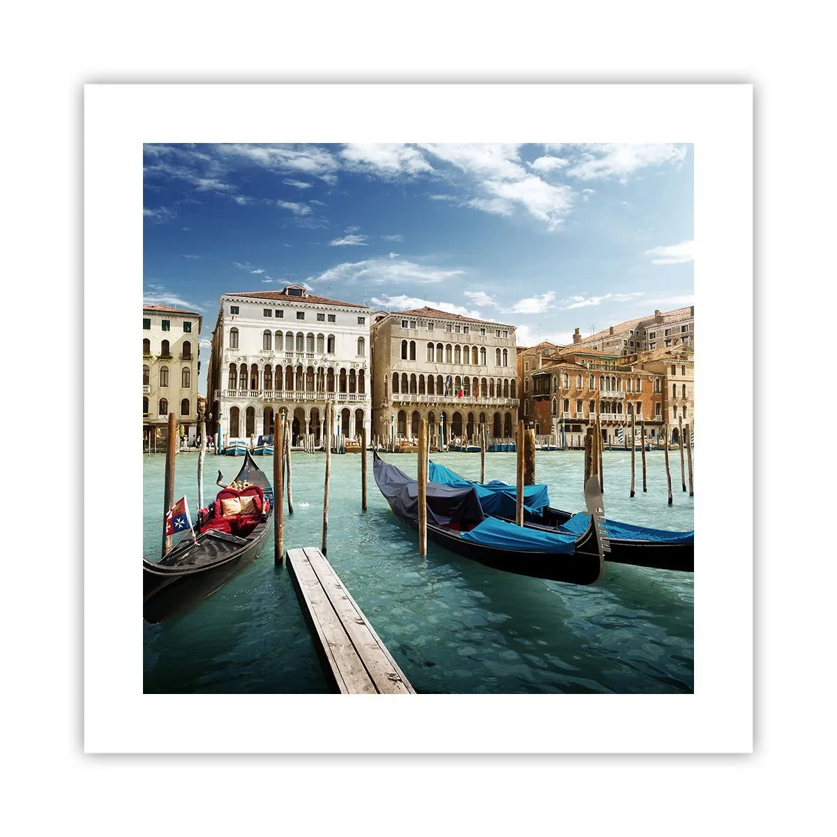 Plakat - Pałace w błękicie - 40x40 cm