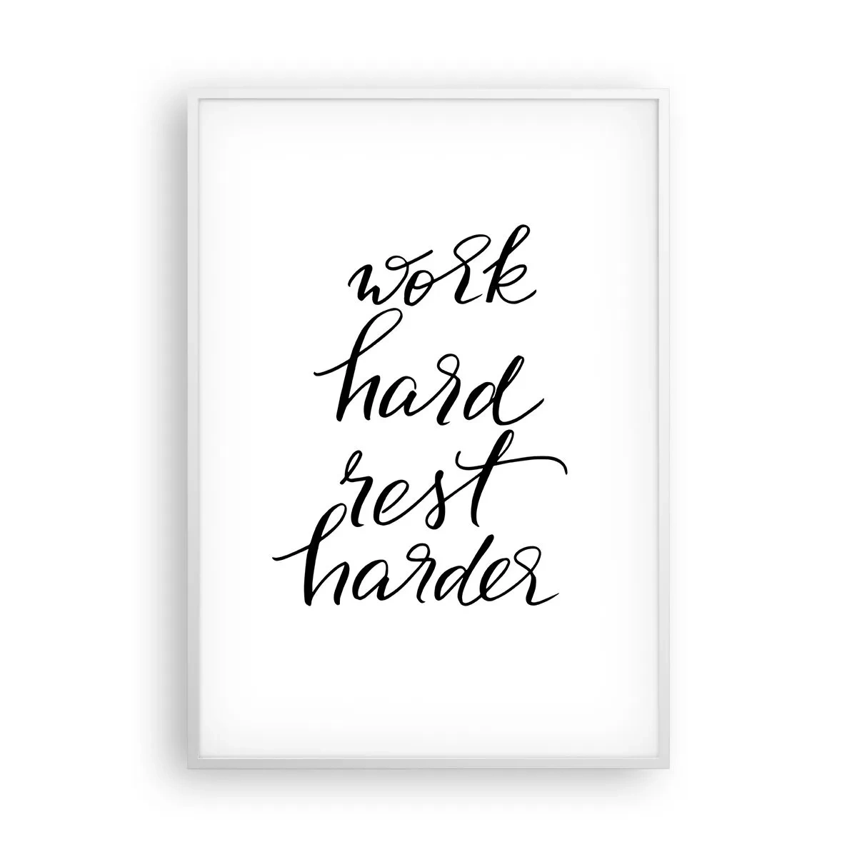 Plakat w białej ramie - Życiowa równowaga - 70x100 cm