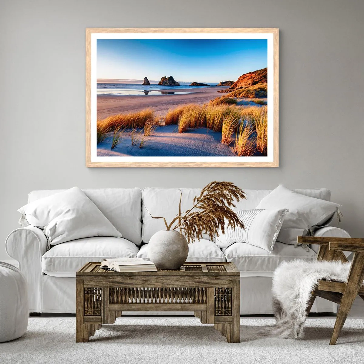 Plakat w ramie jasny dąb - Dla poszukiwaczy spokoju - 100x70 cm