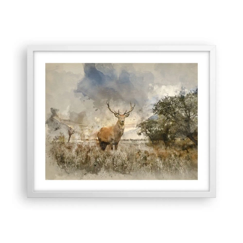 Plakat w białej ramie - Godność - siła - dostojeństwo - 50x40 cm