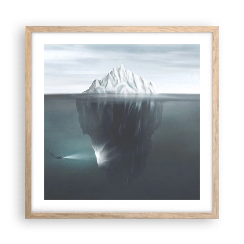 Plakat w ramie jasny dąb - Podwodna tajemnica - 50x50 cm