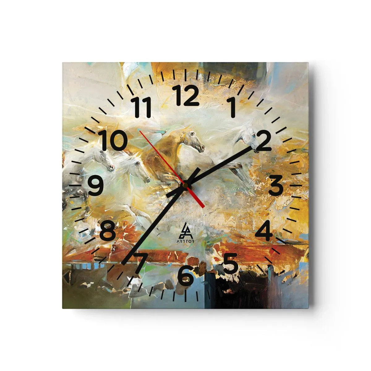 Zegar ścienny - Galopem przez światło - 30x30 cm