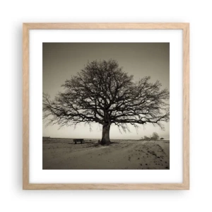 Plakat w ramie jasny dąb - Stąd do wieczności - 40x40 cm