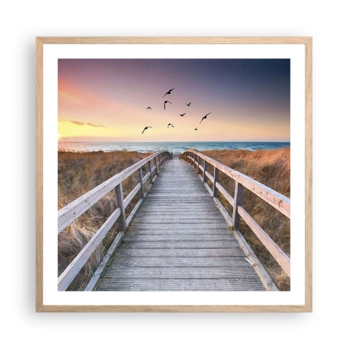 Plakat w ramie jasny dąb - Przestrzeń wzlotów - 60x60 cm