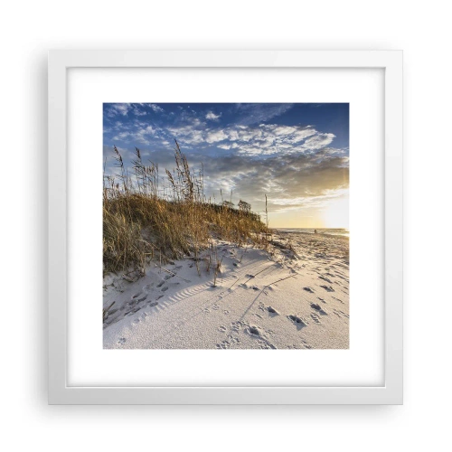 Plakat w białej ramie - Zaproszenie na spacer - 30x30 cm