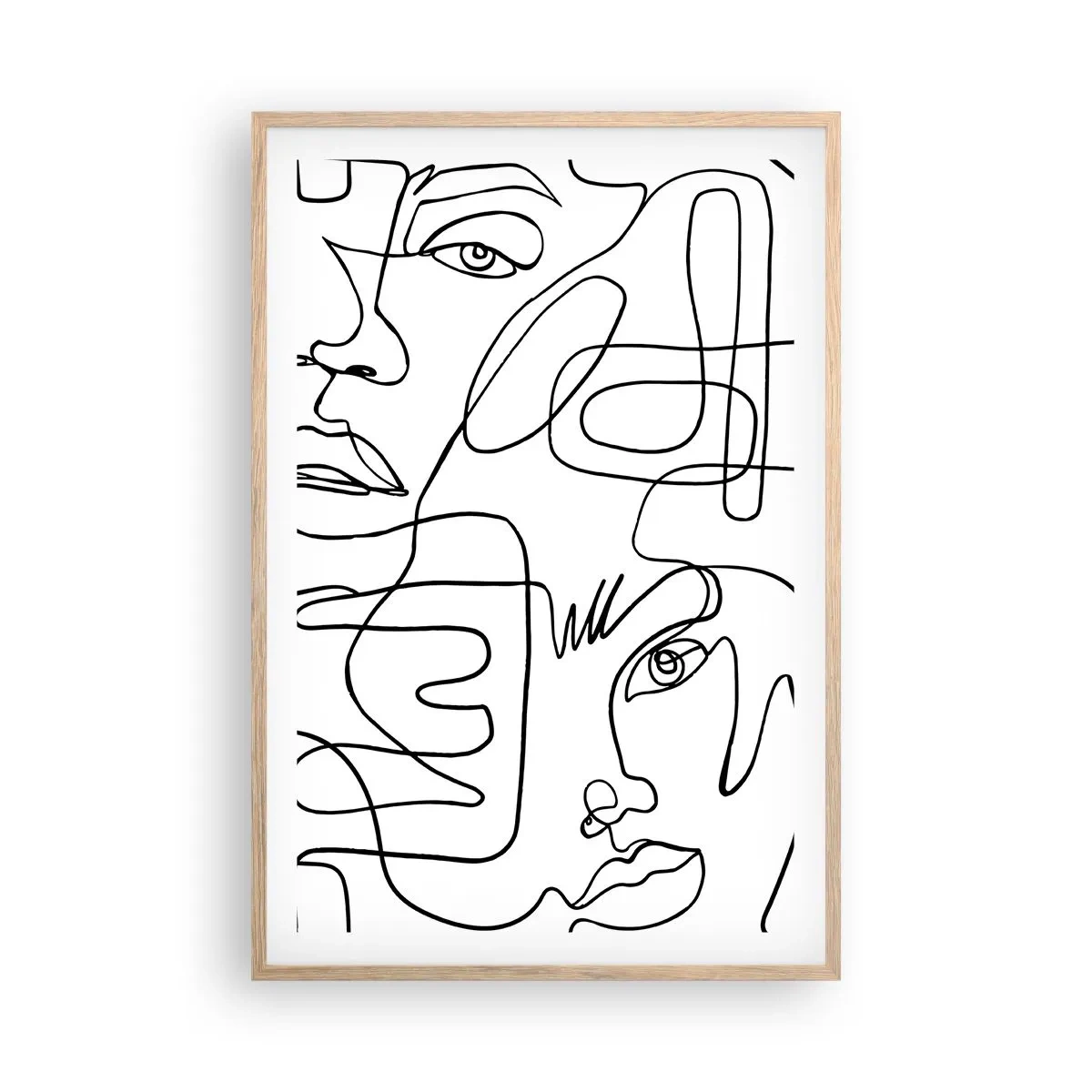 Plakat w ramie jasny dąb - W splątanych emocjach - 61x91 cm