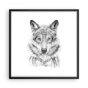 Plakat w czarnej ramie - Urodzony przywódca - 50x50 cm