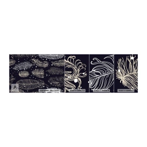 Fototapeta Próbka Samoprzylepna Deluxe Sticker - Pierzasta koronka - Pióro Ptaka, Grafika, Sztuka - 100x30 cm