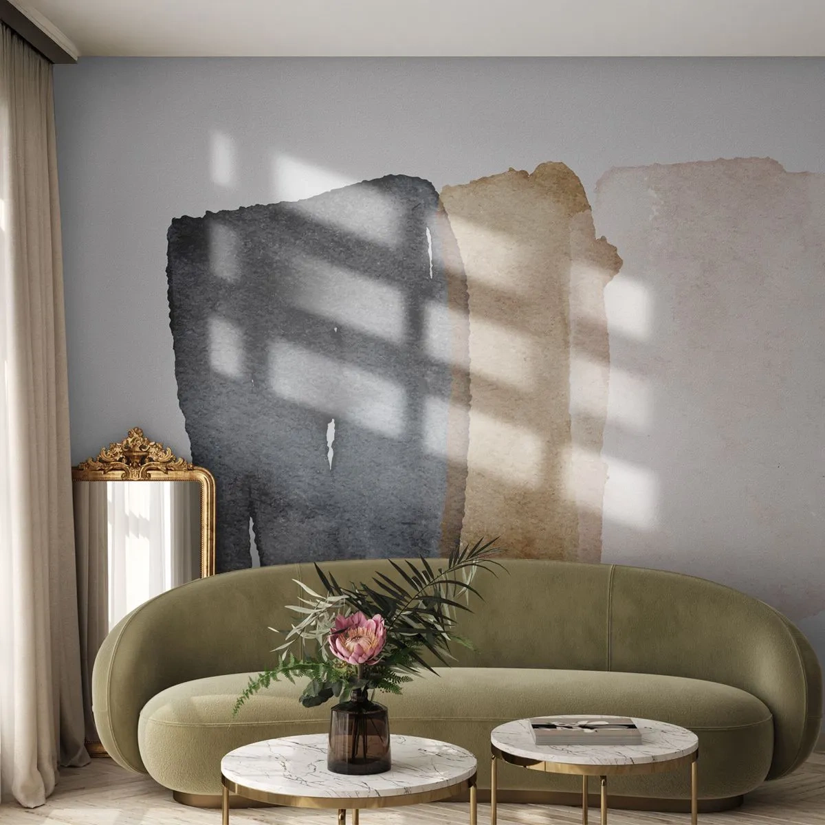 Fototapeta Premium Canvas - Kompozycja barw ziemi - Abstrakcja, Sztuka, Minimalizm - 200x140 cm