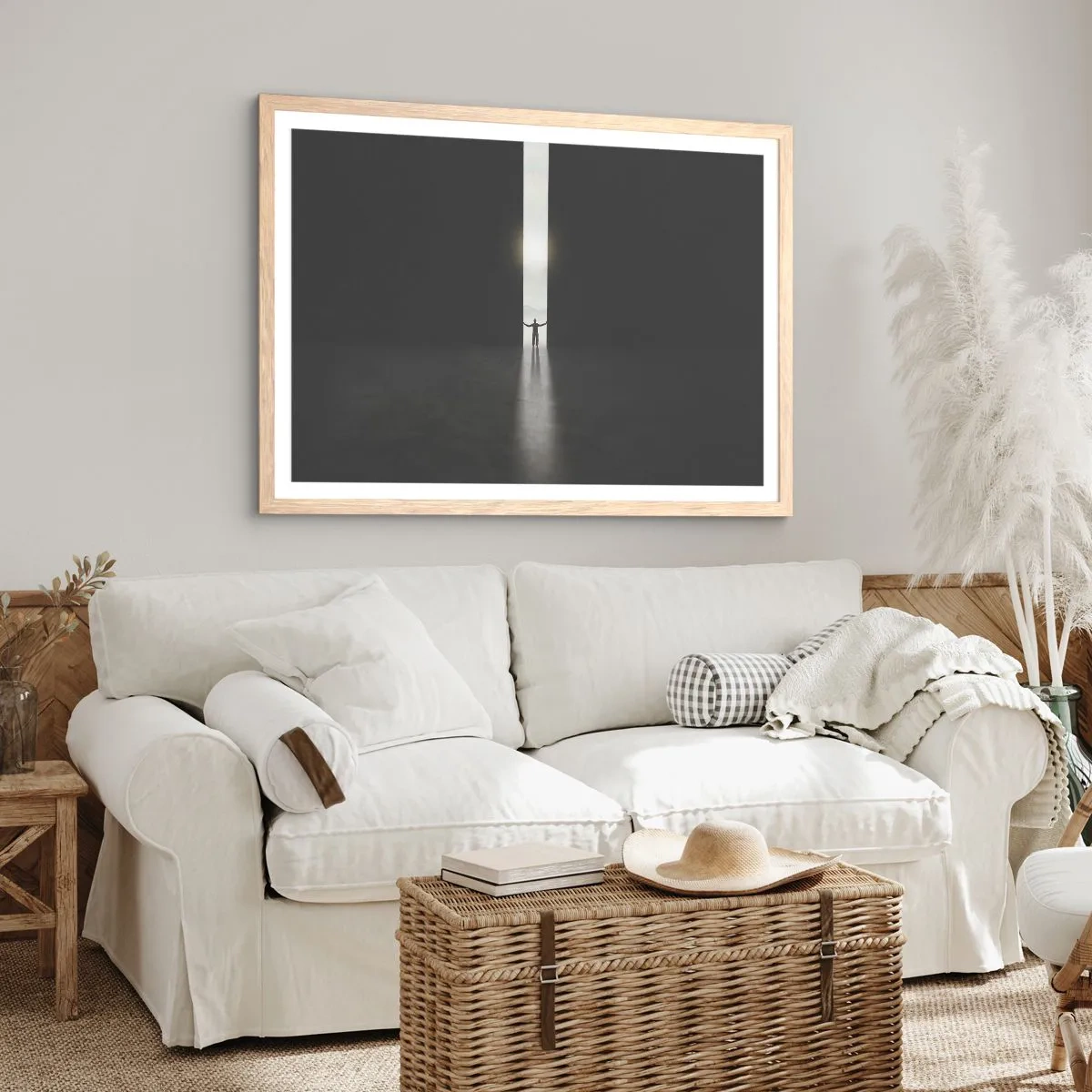 Plakat w ramie jasny dąb - Krok do jasnej przyszłości - 70x50 cm