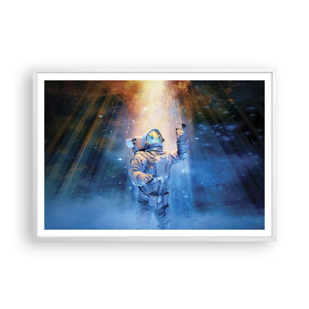 Plakat w białej ramie - Wreszcie u celu - 100x70 cm