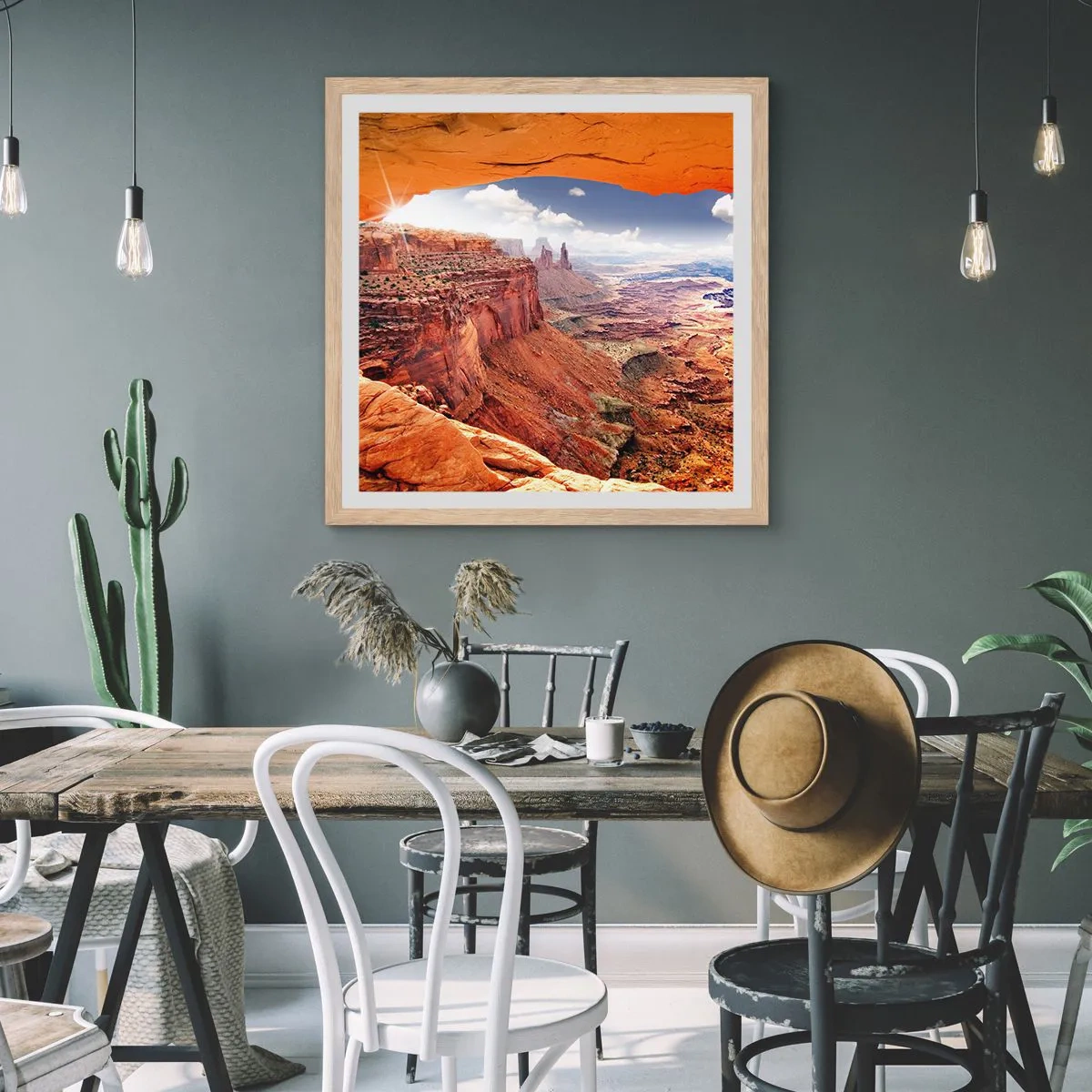 Plakat w ramie jasny dąb - Wyrzeźbione przez samą naturę - 60x60 cm