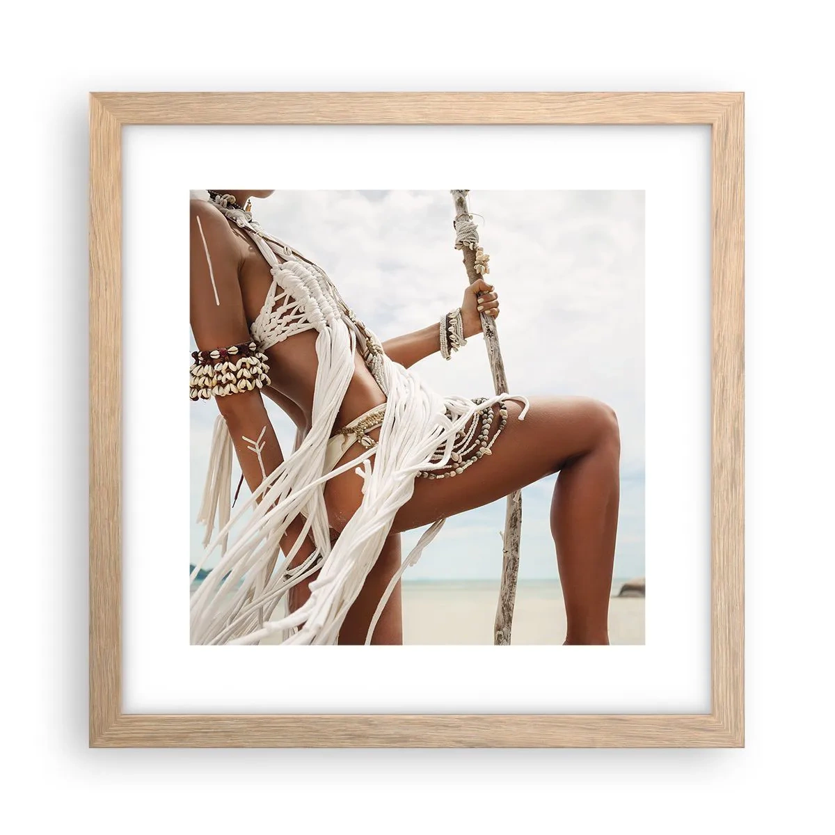Plakat w ramie jasny dąb - Kapłanka słońca - 30x30 cm